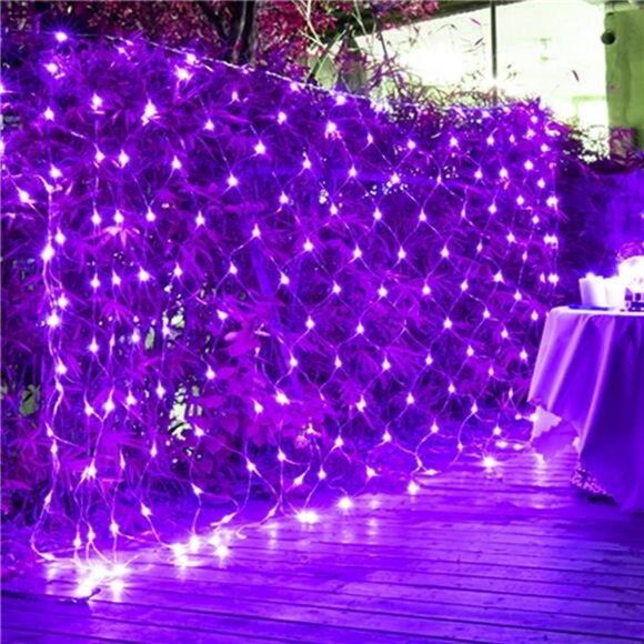 Outdoor Halloween Net Lights, 12FT x 5FT 360 LED Christmas Fairy Mesh Lights - Picture 7 of 8